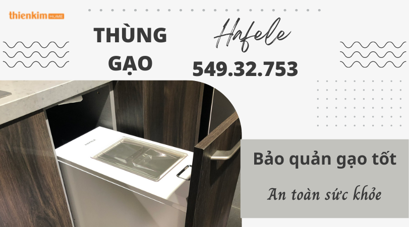 Bảo quản gạo tốt, an toàn sức khoẻ Thùng gạo âm tủ Hafele 549.32.753